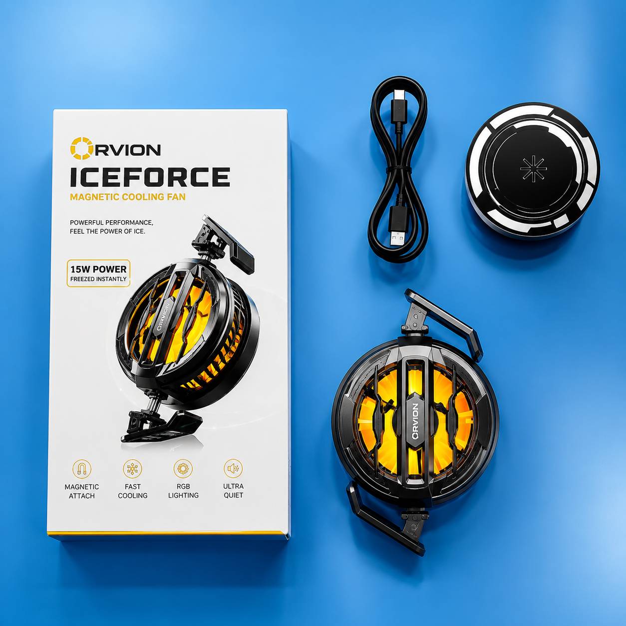 Orvion IceForce Pro – Magnetic Gaming Mobile Cooler | Instant Cooling Technology — photo 1